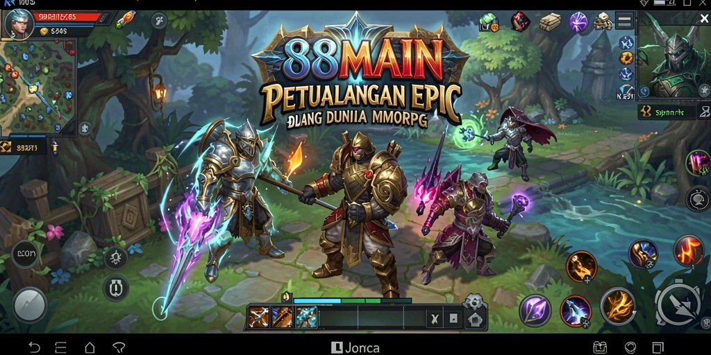 Tampilan gameplay epik dari 88MAIN yang menampilkan pertarungan seru.