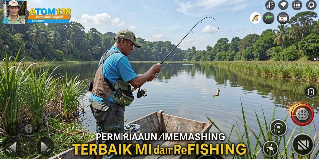 Gameplay menarik ATOM138 dengan berbagai lokasi memancing.