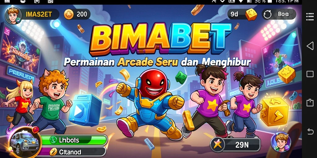 Tampilan gameplay seru dan penuh warna dari BIMABET.