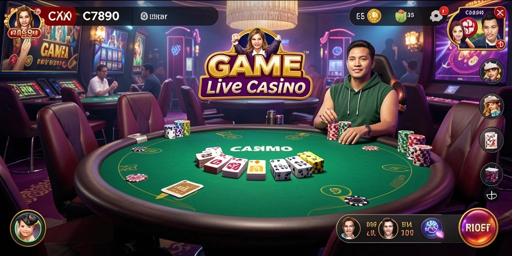 Tampilan menarik gameplay Live Casino di C7890.