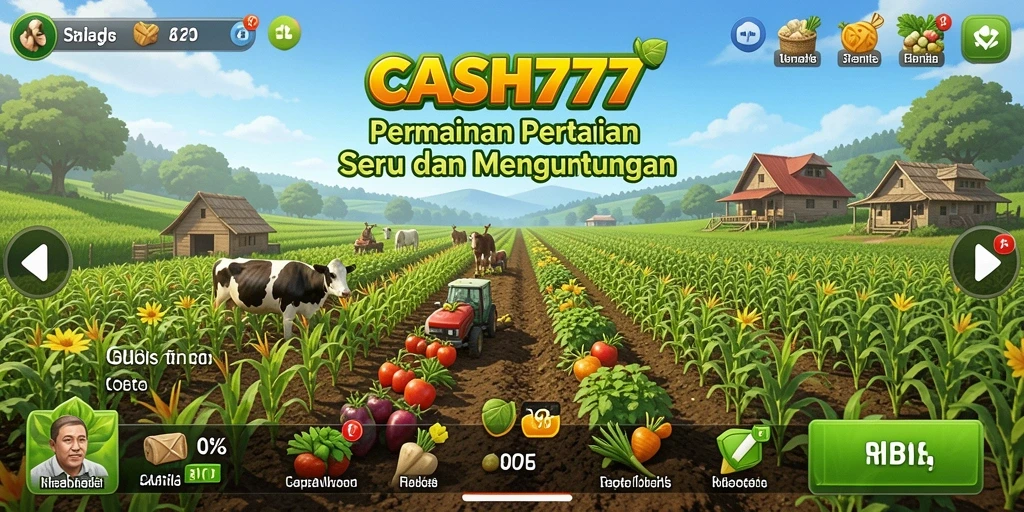 Gameplay menarik dari CASH777 dalam bertani dan merawat hewan.