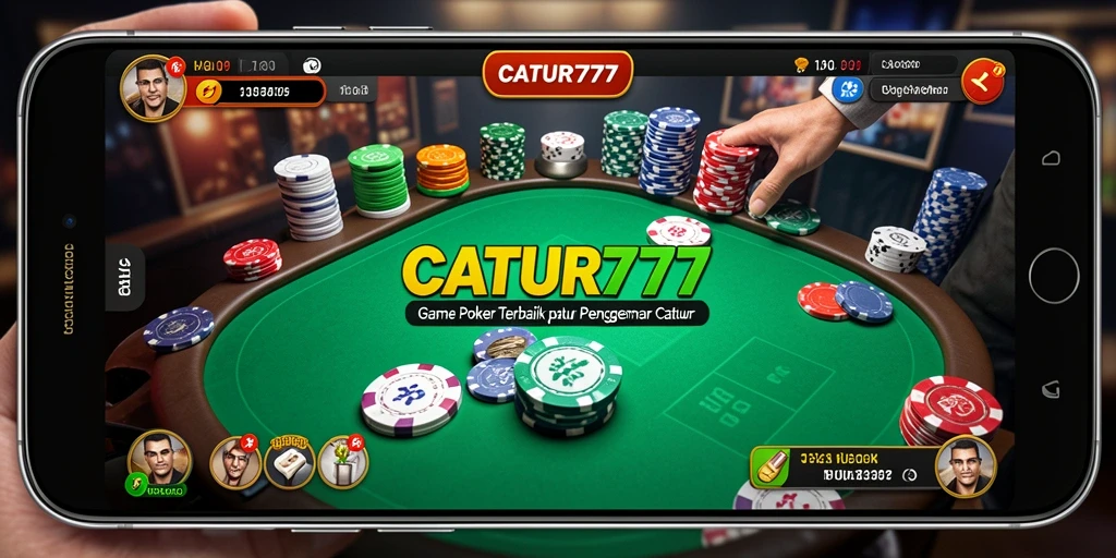 Screenshot gameplay Poker yang menegangkan di CATUR777.