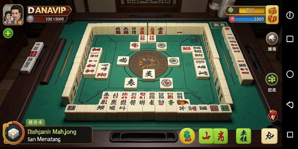 Screenshot gameplay menarik dari permainan Mahjong di DANAVIP.