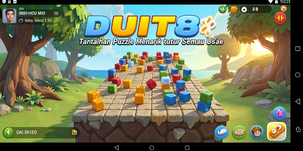 Tampilan gameplay DUIT8 yang menantang dan menghibur.