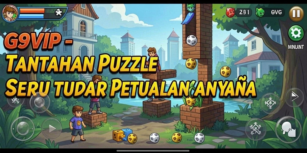 Gambaran gameplay menantang di G9VIP dengan beragam puzzle.