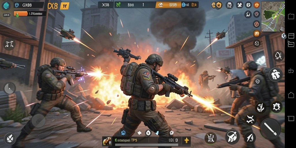 Tampilan gameplay GX88 yang menegangkan dan penuh aksi.