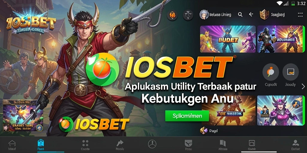 Tampilan utama IOSBET menampilkan berbagai fitur Utility secara jelas.