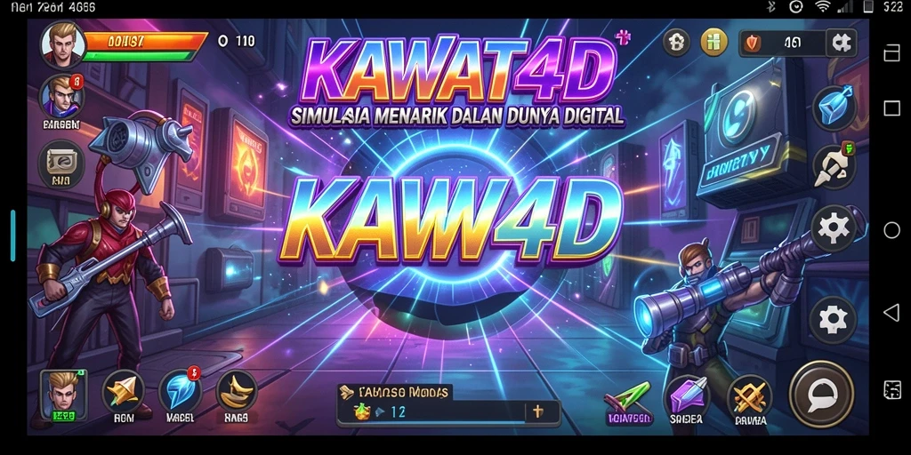 Tangkapan layar menunjukkan momen menarik dalam gameplay KAWAT4D.