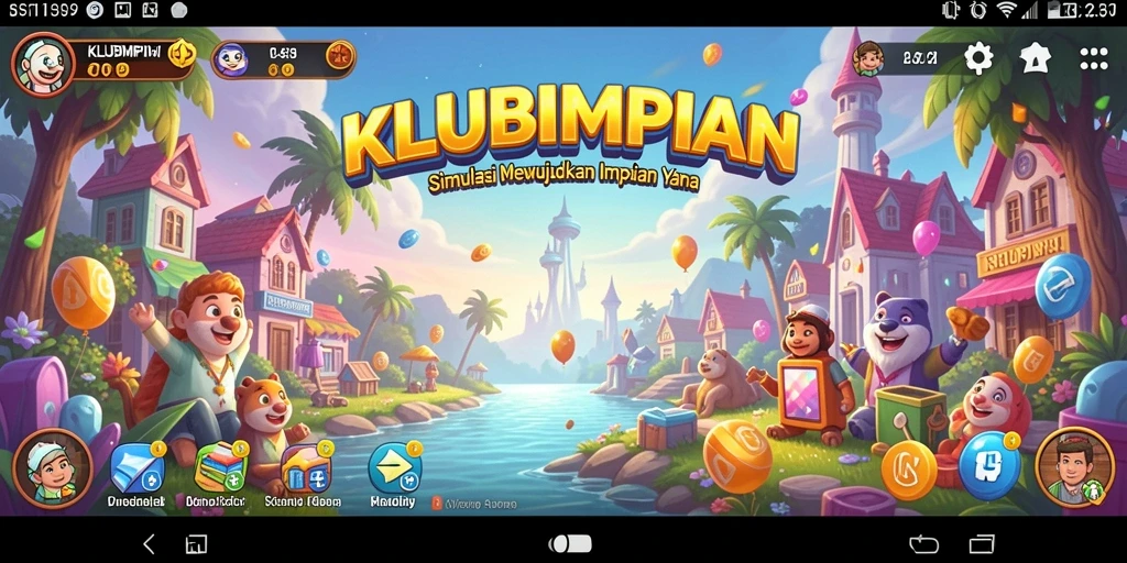 Screenshot gameplay KLUBIMPIAN menampilkan interaksi seru di dunia virtual.