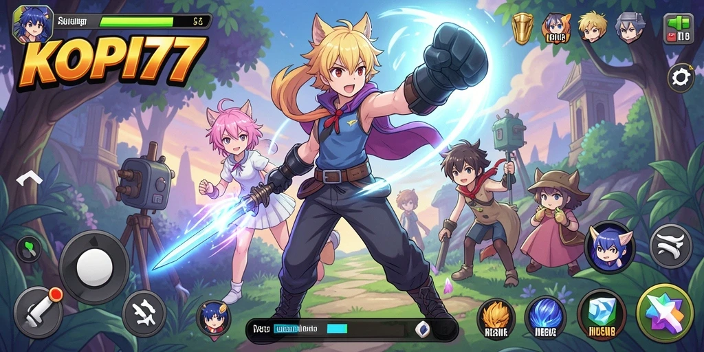 Tampilan gameplay KOPI77 yang menakjubkan dalam dunia anime.