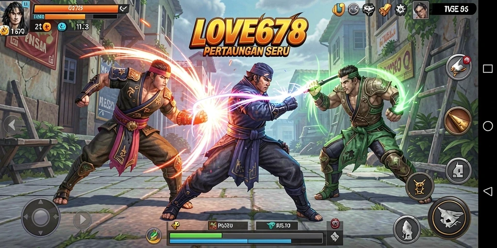 Gameplay seru LOVE678 dengan pertarungan aksi penuh strategi.