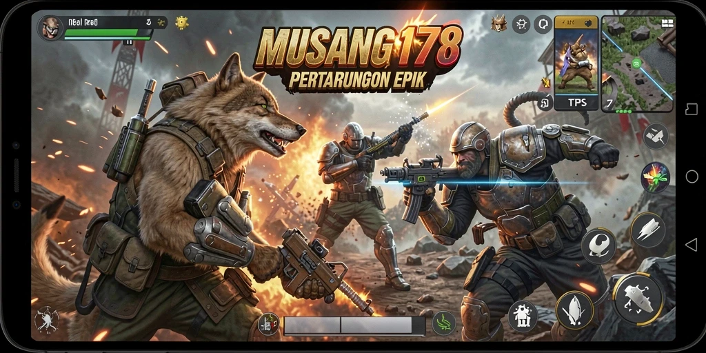 Screenshot gameplay <strong>MUSANG178</strong> yang menunjukkan aksi menegangkan di medan perang.