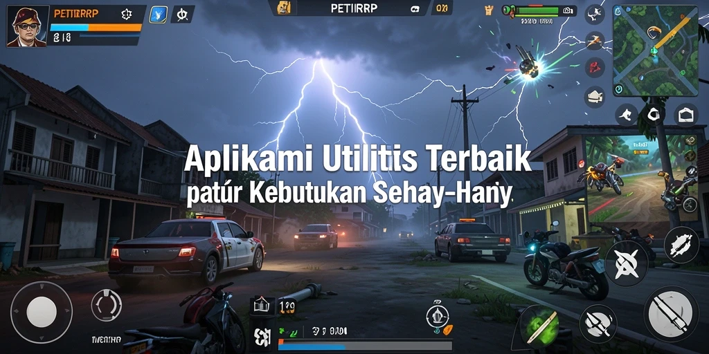 Tampilan antarmuka utama PETIRRP dengan berbagai fitur utilitas.