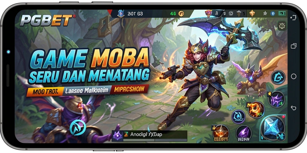 Tampilan gameplay menarik pada PGBET dengan aksi memukau di arena MOBA.