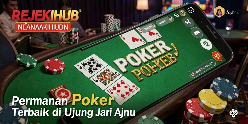 Tampilan gameplay Poker yang mengasyikkan di REJEKIHUB.