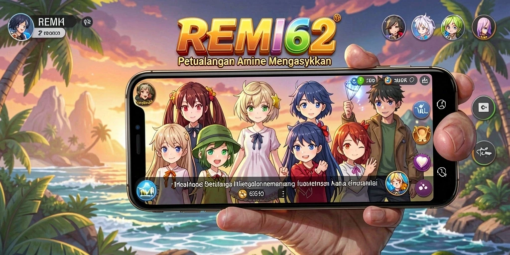 Screenshot REMI62 menampilkan aksi karakter Anime yang seru.