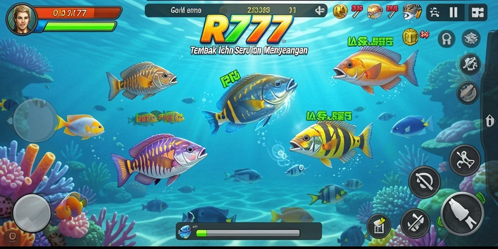 Tampilan gameplay seru Tembak Ikan di RR777.
