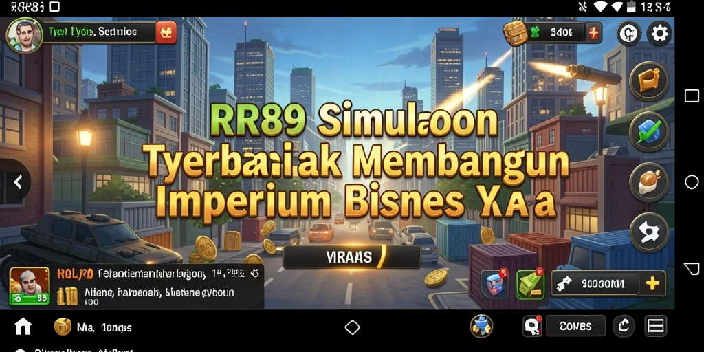 Screenshot gameplay RR89 menunjukkan interaksi dinamis dan pengelolaan bisnis yang mendalam.