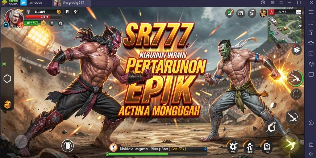 Tangkapan layar utama SR777 menampilkan aksi pertarungan yang mendebarkan.