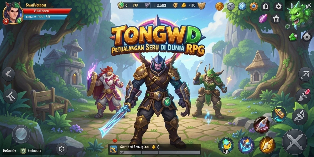 Screenshot gameplay TONGWD menampilkan aksi seru dalam petualangan RPG.