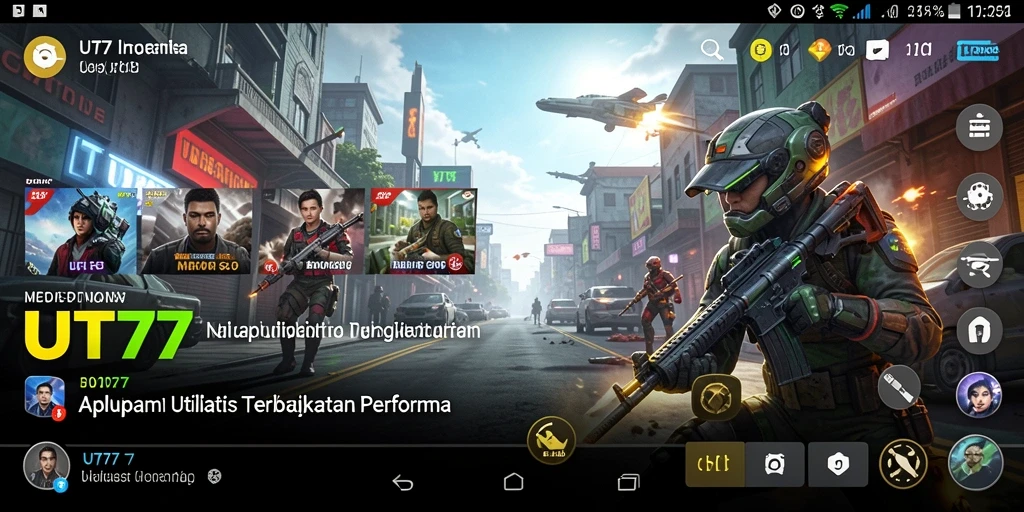 Tampilan antarmuka UT77 yang modern dan user-friendly.