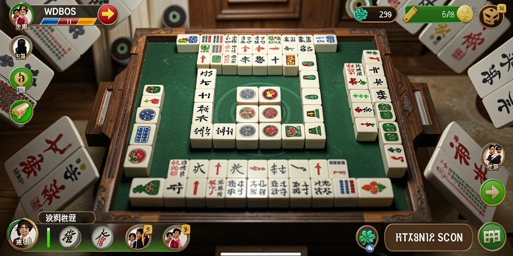 Tampilan gameplay Mahjong yang menarik di WDBOS.