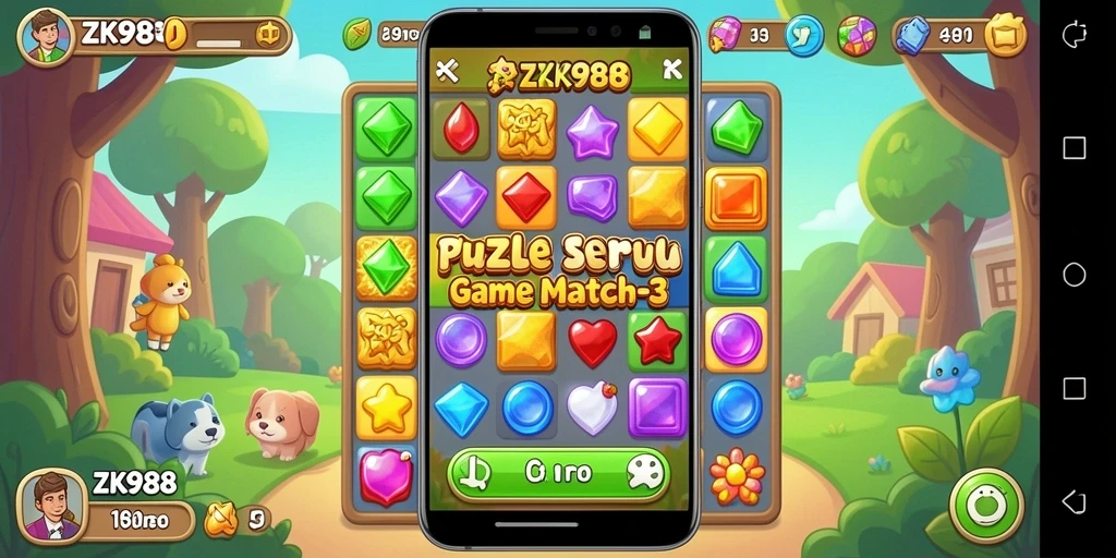 Tampilan gameplay seru dan penuh warna dari ZK988.